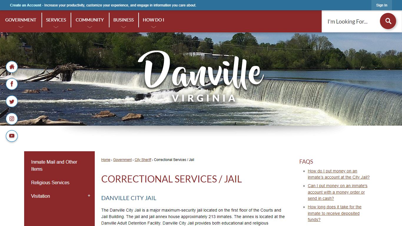 Correctional Services / Jail | Danville, VA - Official Website